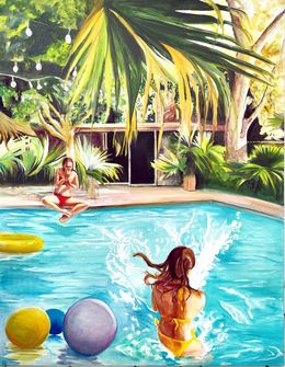 Gemälde, Summer game, Maude Ovize