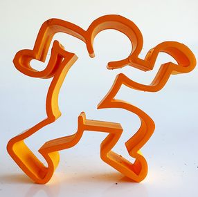 Sculpture, Mini egyptian boy Haring jaune, SpyDDy