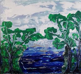 Peinture, La Ciotat vu de l'île verte, Cléa-Chantal Léandri