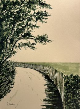 Gemälde, Beg Meil - vert olive, Frédéric Cadiou