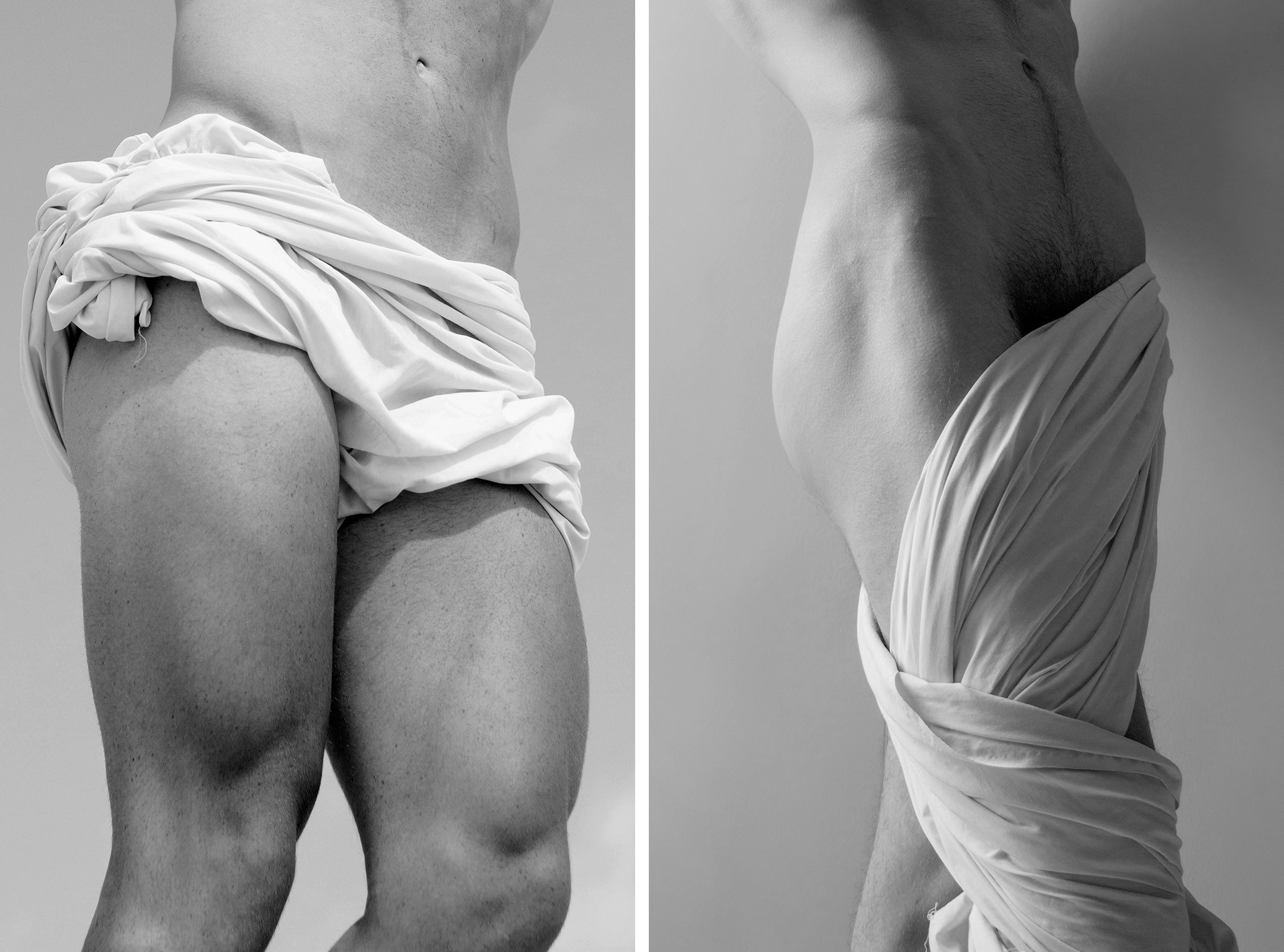 Ricky Cohete, Bodice of a Man and Man in Tunic, Diptych Ricky Cohete, Bodice of a Man and Man in Tunic, Diptych
