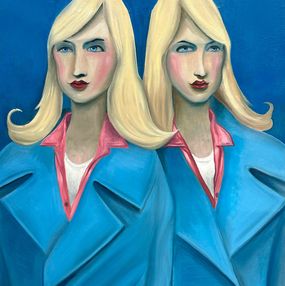 Gemälde, Two Figures Blue, Noah Becker
