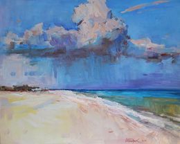 Gemälde, On the deserted beach, Tetiana Shendryk