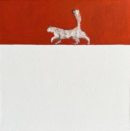 Peinture, White Cat with Attitude, Victo