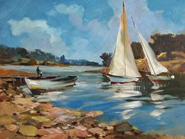 Gemälde, Sailing on a yacht, Suprunchuk Yuriy
