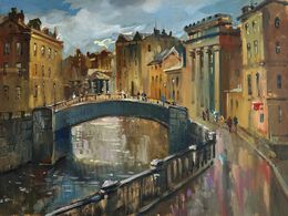 Gemälde, The heart of the city above the river, Suprunchuk Yuriy