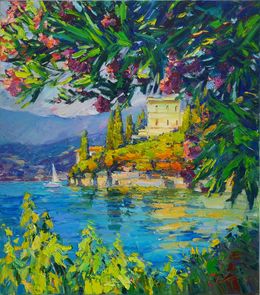 Painting, Lake Como, Serhii Cherniakovskyi
