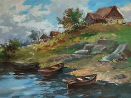Gemälde, The river carries village dreams, Suprunchuk Yuriy