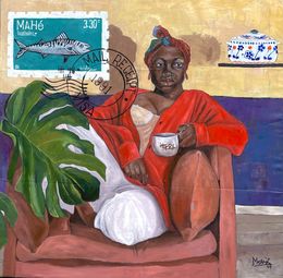 Painting, Reflections, Morakinyo Femi