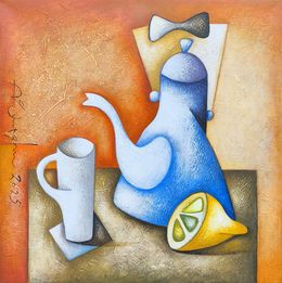 Painting, A Slice of Lemon and Tea, Sargis Zaqaryan