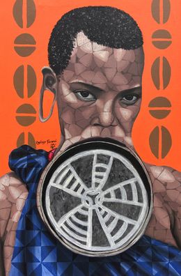 Painting, Black Tribe, Oyeleye Feranmi