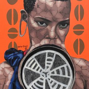 Gemälde, Black Tribe, Oyeleye Feranmi