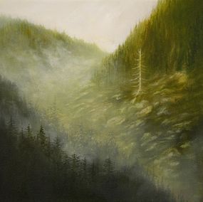 Painting, Lonely pine, Nathalie Thengius