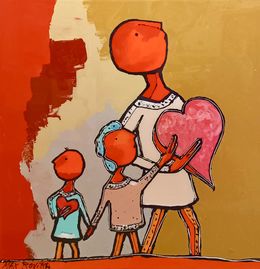 Gemälde, Famille de coeur, Max Rovira
