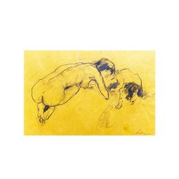 Dessin, With my dog, Valeria Popova
