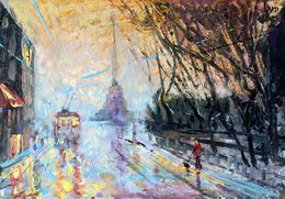 Painting, Wet Roads, Rakhmet Redzhepov (Ramzi)