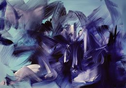 Gemälde, Echoes In Blue, Paresh Nrshinga