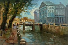 Painting, The rhythm of the city's central street, Suprunchuk Yuriy