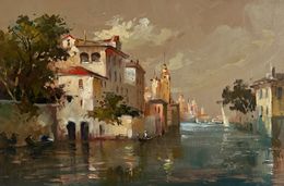 Gemälde, Romantic evening in Venice, Suprunchuk Yuriy