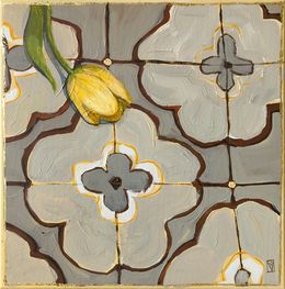 Painting, Tulip, Moments series, Olha Vlasova