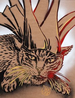 Gemälde, King Cat, YoCat