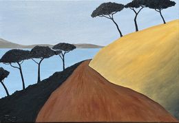Gemälde, Le sentier côtier, Frédéric Cadiou