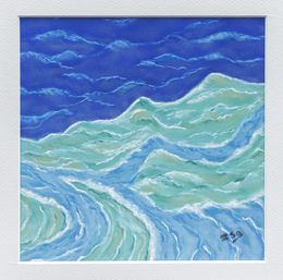 Painting, L'iridescence des vagues - Série évocation marine, Isabelle Alberge