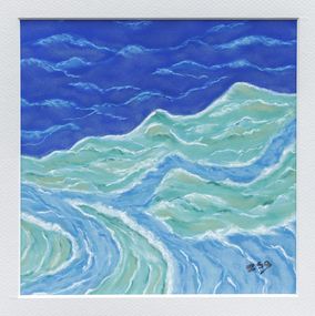 Painting, L'iridescence des vagues - Série évocation marine, Isabelle Alberge
