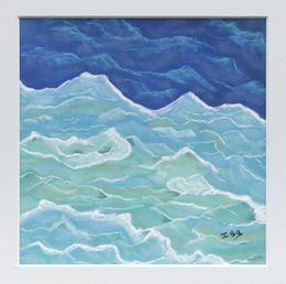 Peinture, L'iridescence des flots - Série évocation marine, Isabelle Alberge