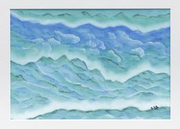 Painting, Jeu de vagues - Série évocation marine, Isabelle Alberge