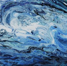 Peinture, Aqua viva - Série Abstraction colorée, Véronique Saudez