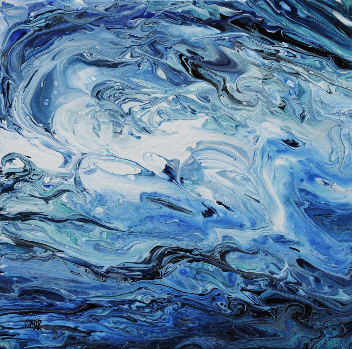 Véronique Saudez, Aqua viva - Série Abstraction colorée Véronique Saudez, Aqua viva - Série Abstraction colorée