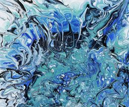 Peinture, D'eau et de glace - Série Abstraction colorée, Véronique Saudez