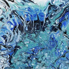 Gemälde, D'eau et de glace - Série Abstraction colorée, Véronique Saudez