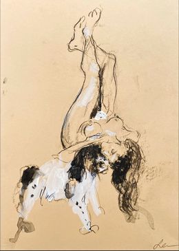Fine Art Drawings, At home with my dog, Valeria Popova