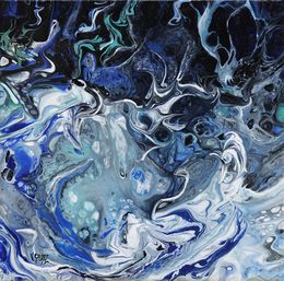 Peinture, Abysses - Série Abstraction colorée, Véronique Saudez