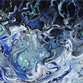 Gemälde, Abysses - Série Abstraction colorée, Véronique Saudez