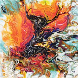Peinture, Métamorphose 2 - Série Abstraction colorée, Véronique Saudez