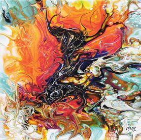 Gemälde, Métamorphose 2 - Série Abstraction colorée, Véronique Saudez