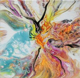Peinture, Métamorphose 1 - Série Abstraction colorée, Véronique Saudez