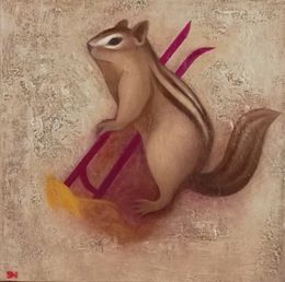 Painting, L'Ecureuil combattant, Sébastien Nadin