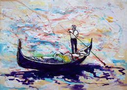 Gemälde, Venice, Gondolier 4, Rakhmet Redzhepov (Ramzi)
