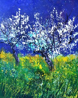 Peinture, Two appletrees in bloom, Pol Ledent