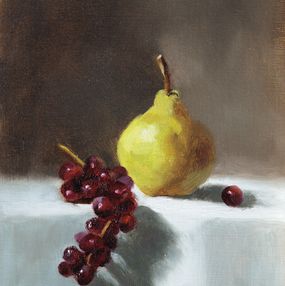 Gemälde, Pear and Grape - Nature morte, Nicole Le Gall
