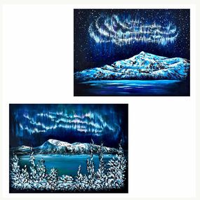 Peinture, Diptych Silent night, holy night, Vik Schroeder