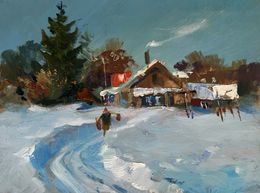 Gemälde, Winter path leading home, Suprunchuk Yuriy