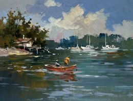 Gemälde, At the summer yacht club, Suprunchuk Yuriy