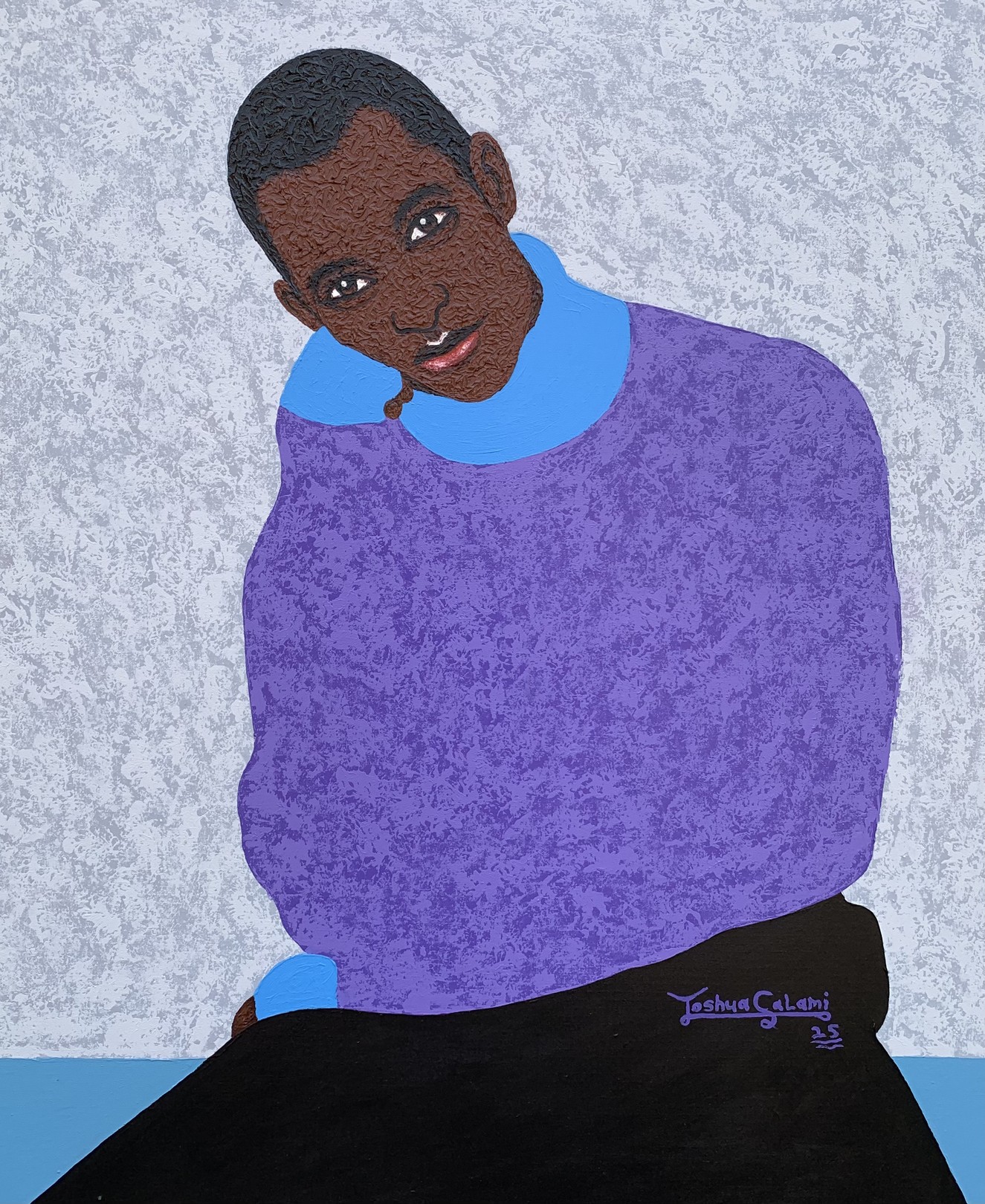 Joshua Salami, Silence of Attention - 21st Century, Contemporary, Figurative Portrait, Love, Men Joshua Salami, Silence of Attention - 21st Century, Contemporary, Figurative Portrait, Love, Men
