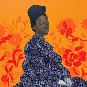 Gemälde, In Her Solitude - 21st Century Contemporary, Figurative, Portrait, Women, Modern, Olaniyi Timothy