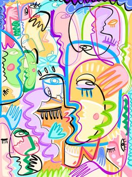 Print, A Kiss in the Park, María Rocha
